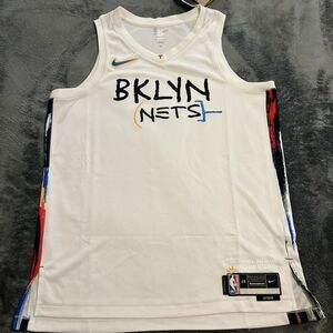 LARGE Nike Brooklyn Nets Basquiat City Edition Jersey Men DO9619-100